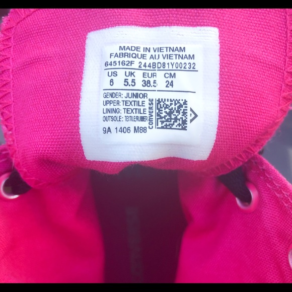 Converse “Chuck Taylor” Pink & Black High Top - Picture 5 of 5